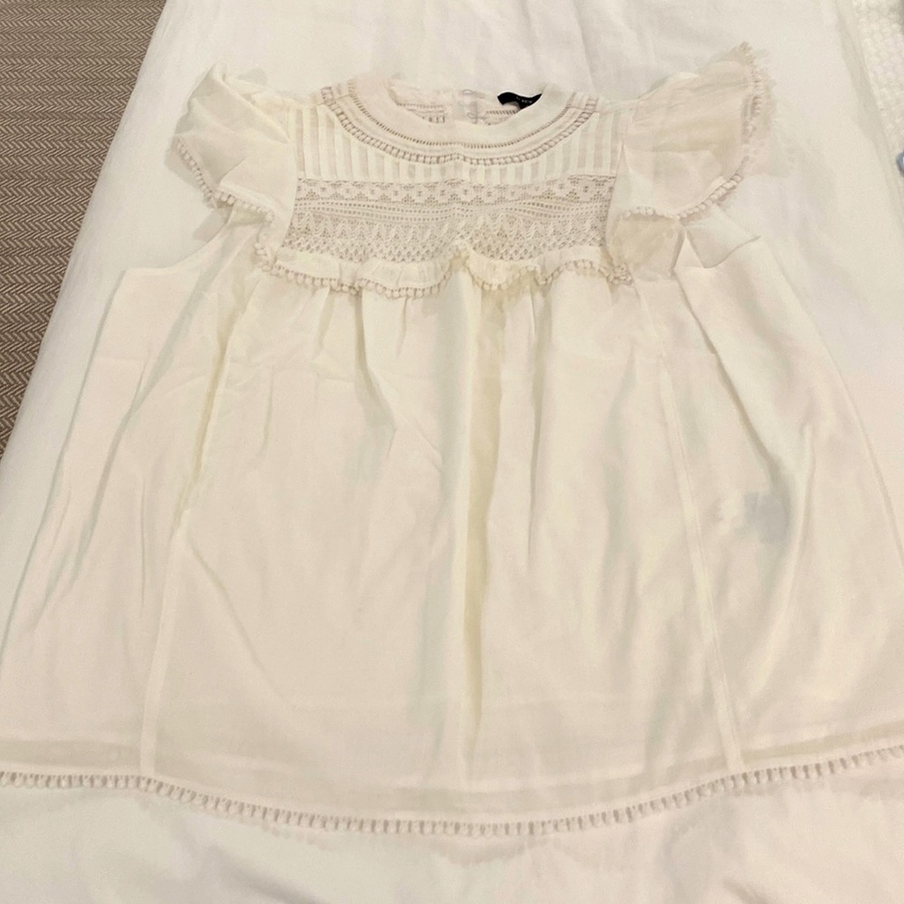 Jcrew white blouse, size S